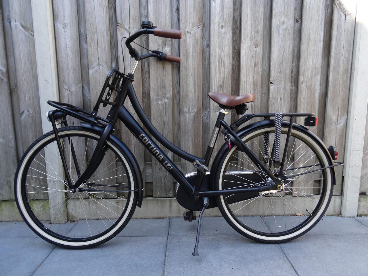 🚲 Cortina U4 Transport Meisjesfiets – 26 inch – Black Matt 🖤