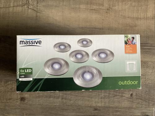 6x Massive LED Grondspots voor buiten (nieuw in verpakking!)