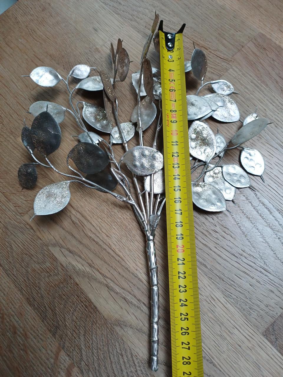 Supergave VAAS van aardewerk met glitter kunsttak