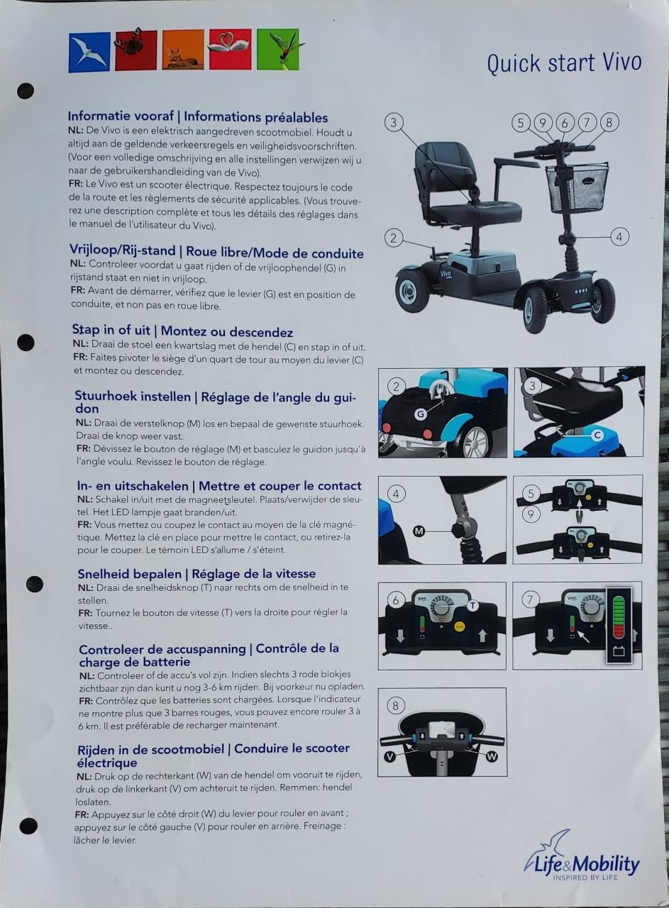 Demontabele scootmobiel te koop.