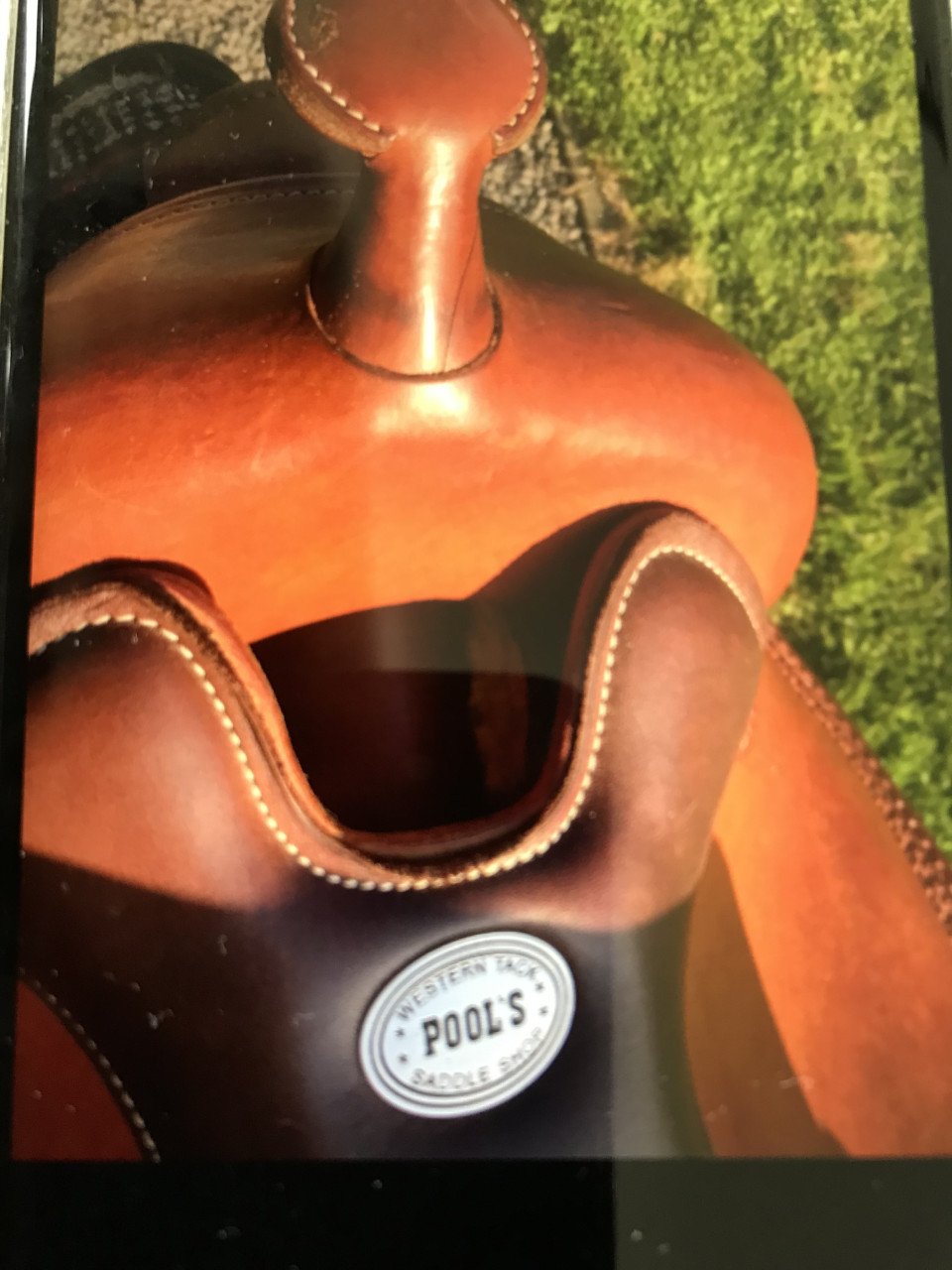 Westernzadel bruin leer.merk Pools