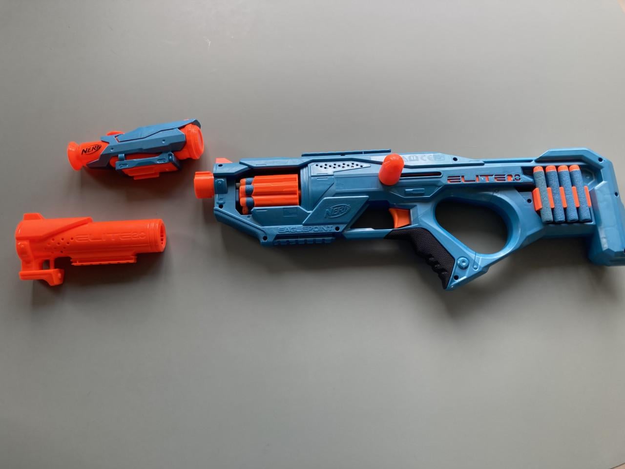 Nerf Blaster met Richtkijker & Loopverlenging + 16 Pijltjes