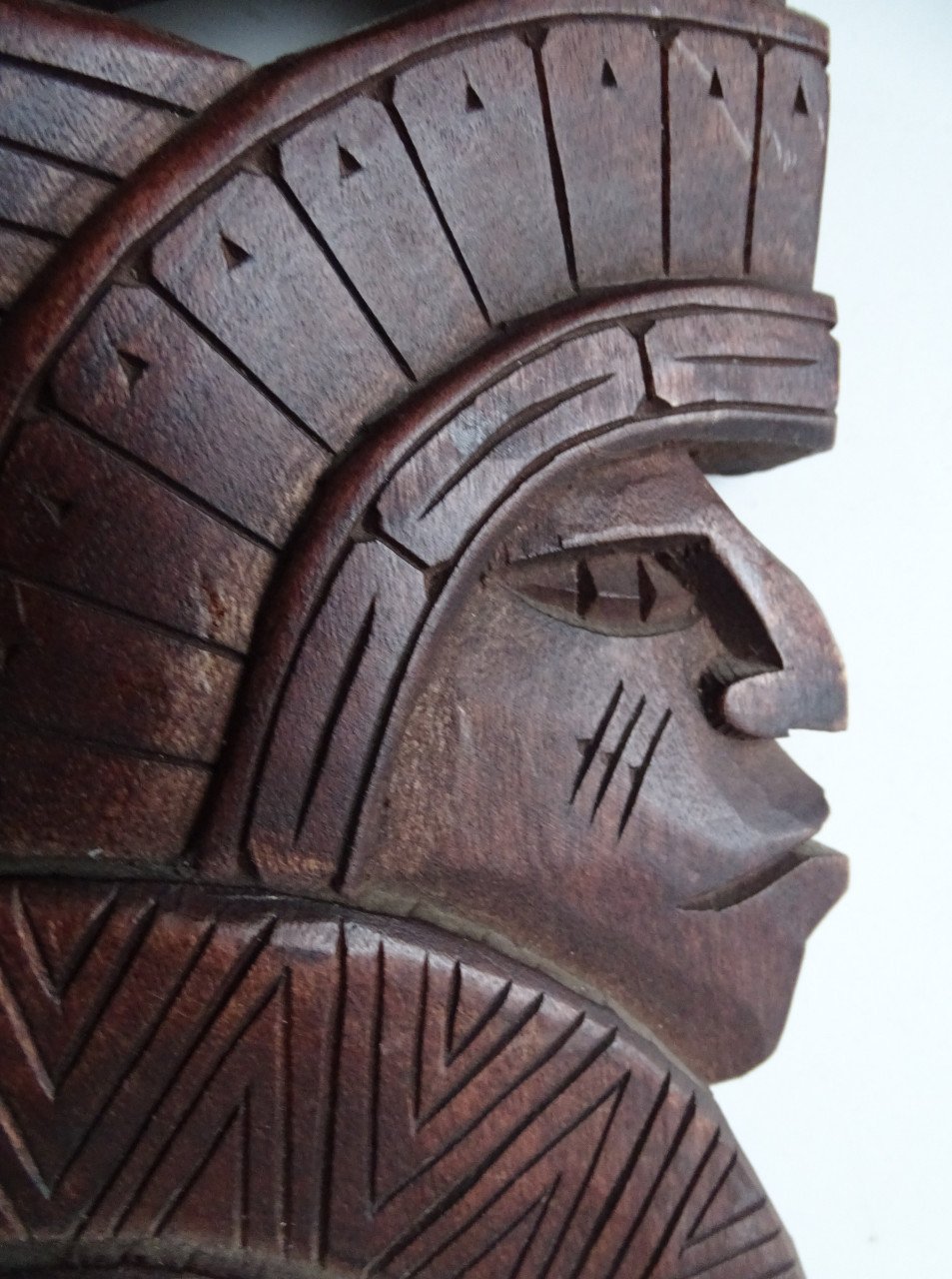 Houten Masker Maya Mexico Houtsnijwerk
