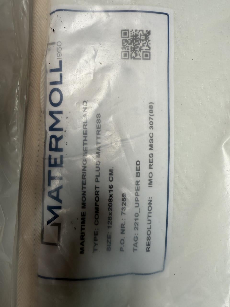 Nieuwe Matermoll matrassen 1/2 persoons