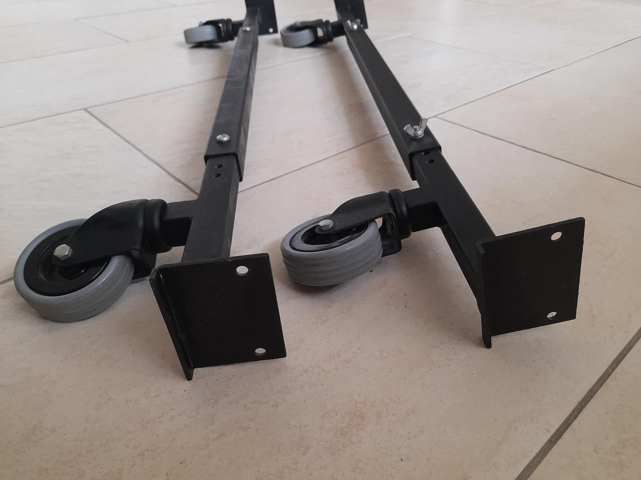 Potenset met wielen zelfdragend  t.b.v. een bed - 80/90/100 (z.g.a.n.)