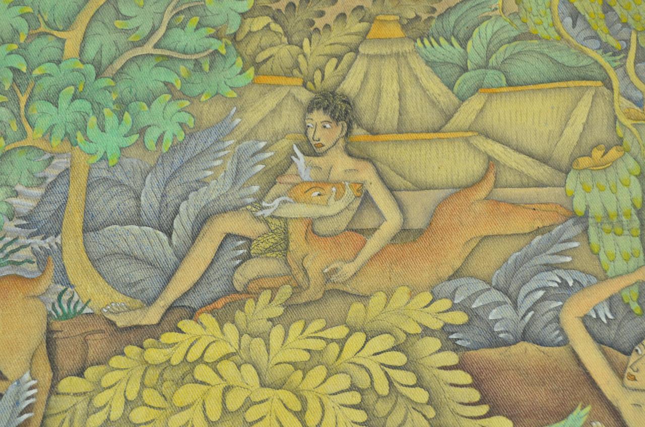 Schilderij Ketut Tungeh 'Bali Life'