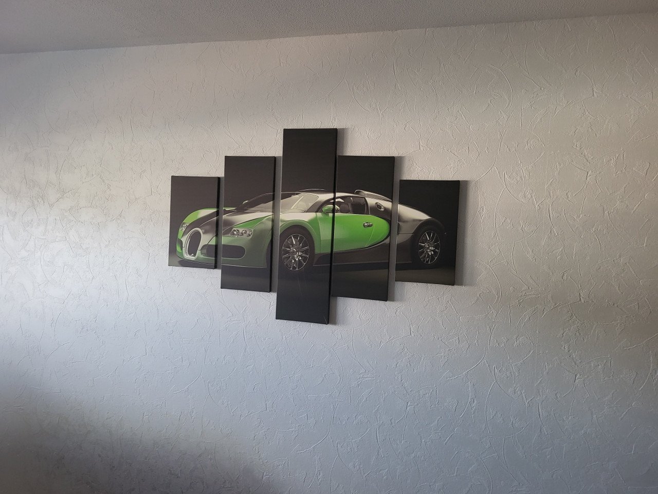 Te koop: 5-delig wanddecoratie – Bugatti sportwagen