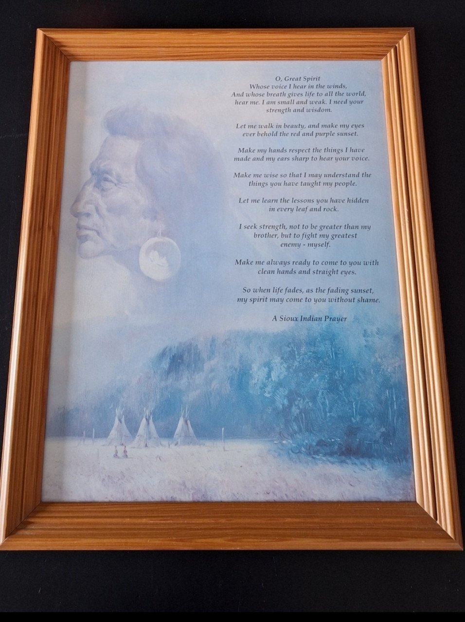 Lijst met spreuk. 48x58