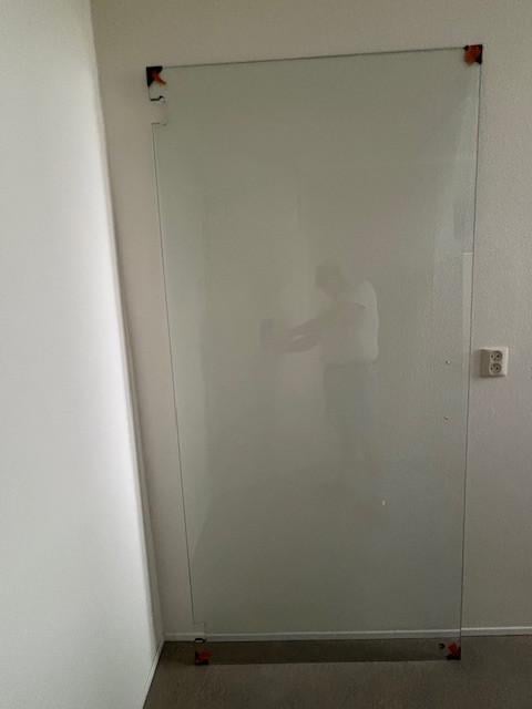 Douchedeur gehard veiligheidsglas 8mm met antikalk coating. 100x 200 cm