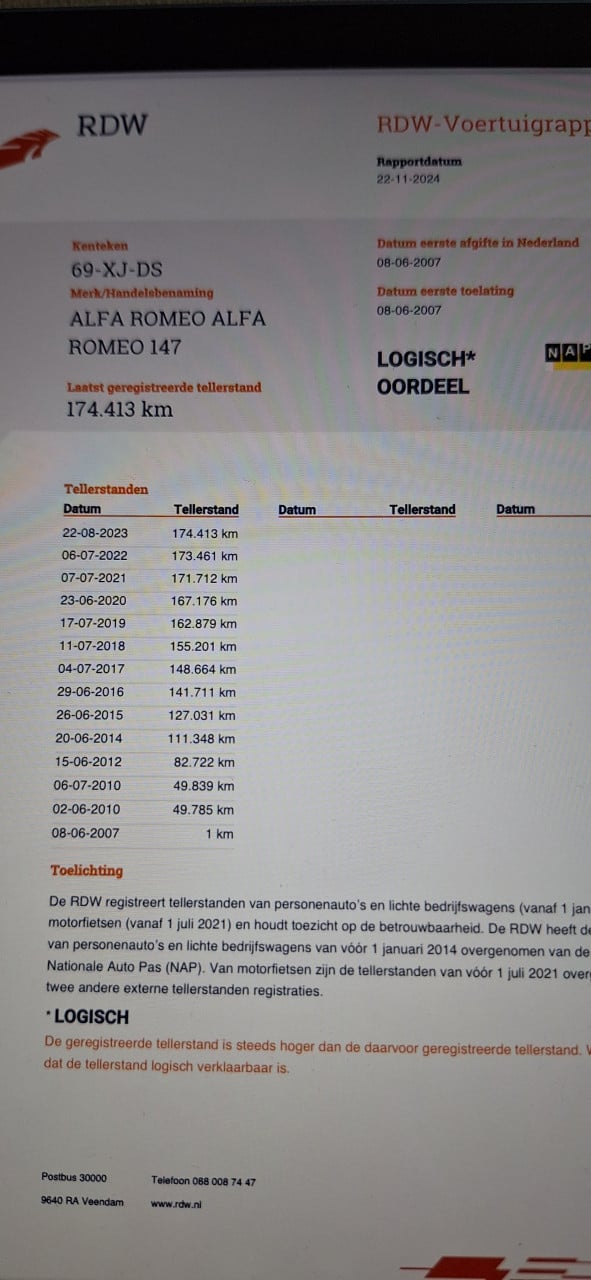 Alfa Romeo 147 2.0 ts 3 deurs, airconditioning,cruisecontrol