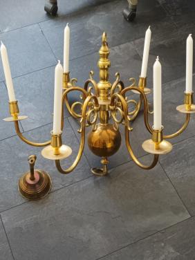 ANTIEKE KOPEREN KAARSENKROON