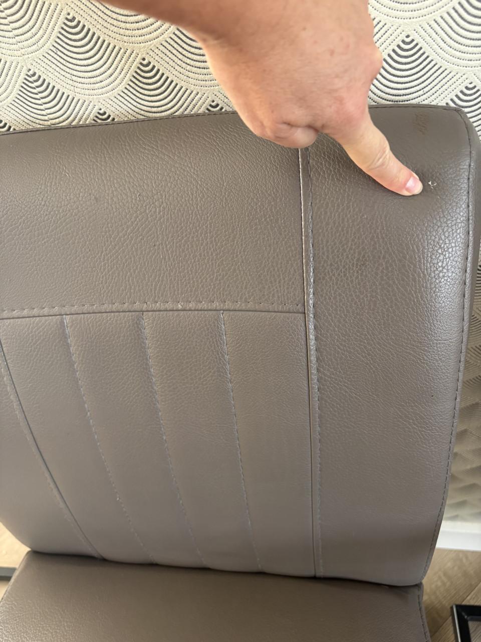 Eetkamerstoelen namaak leder 3 stuks