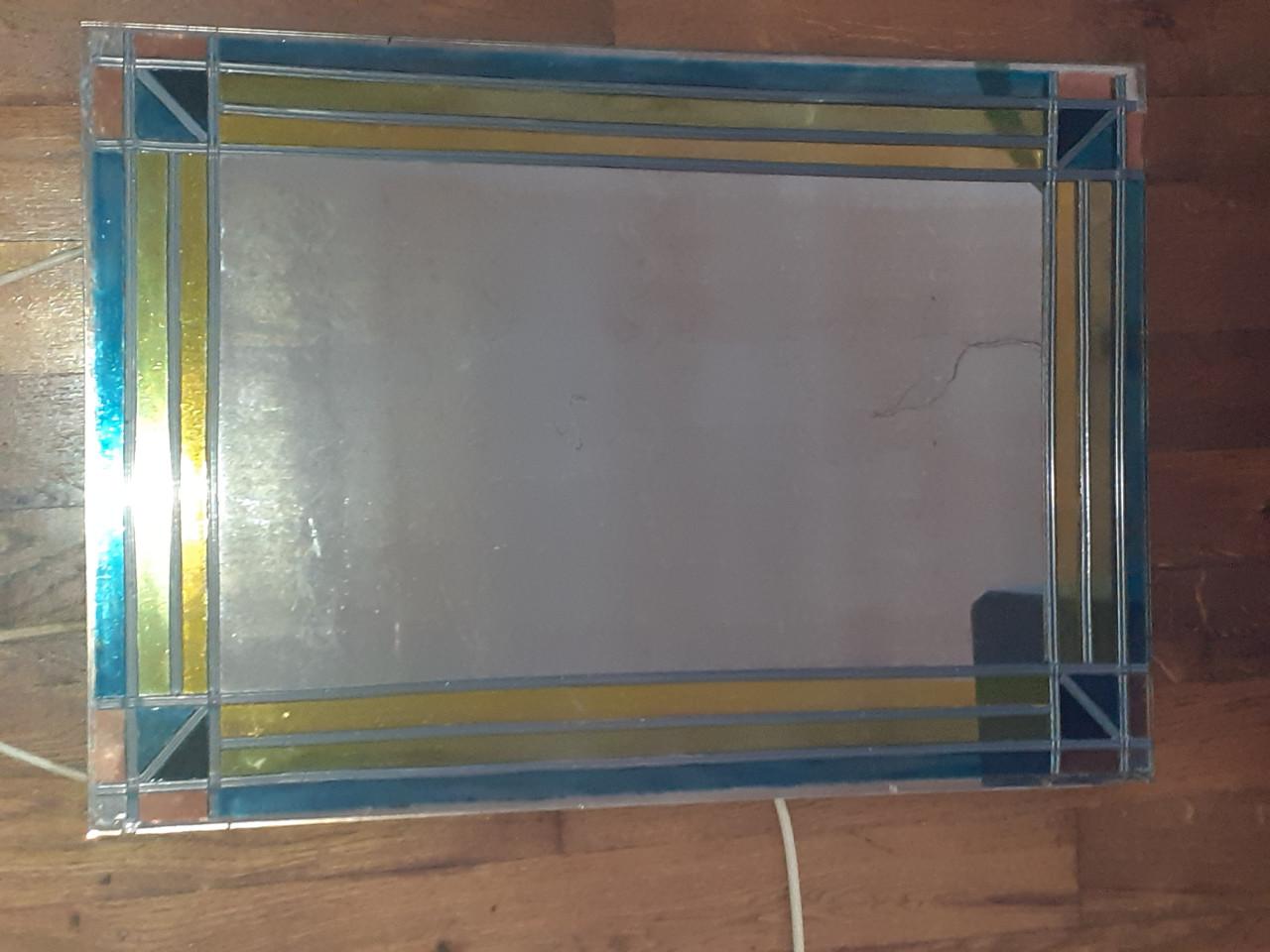 5 x Spiegel met geslepen rand en mooie lijst & Spiegel in koper