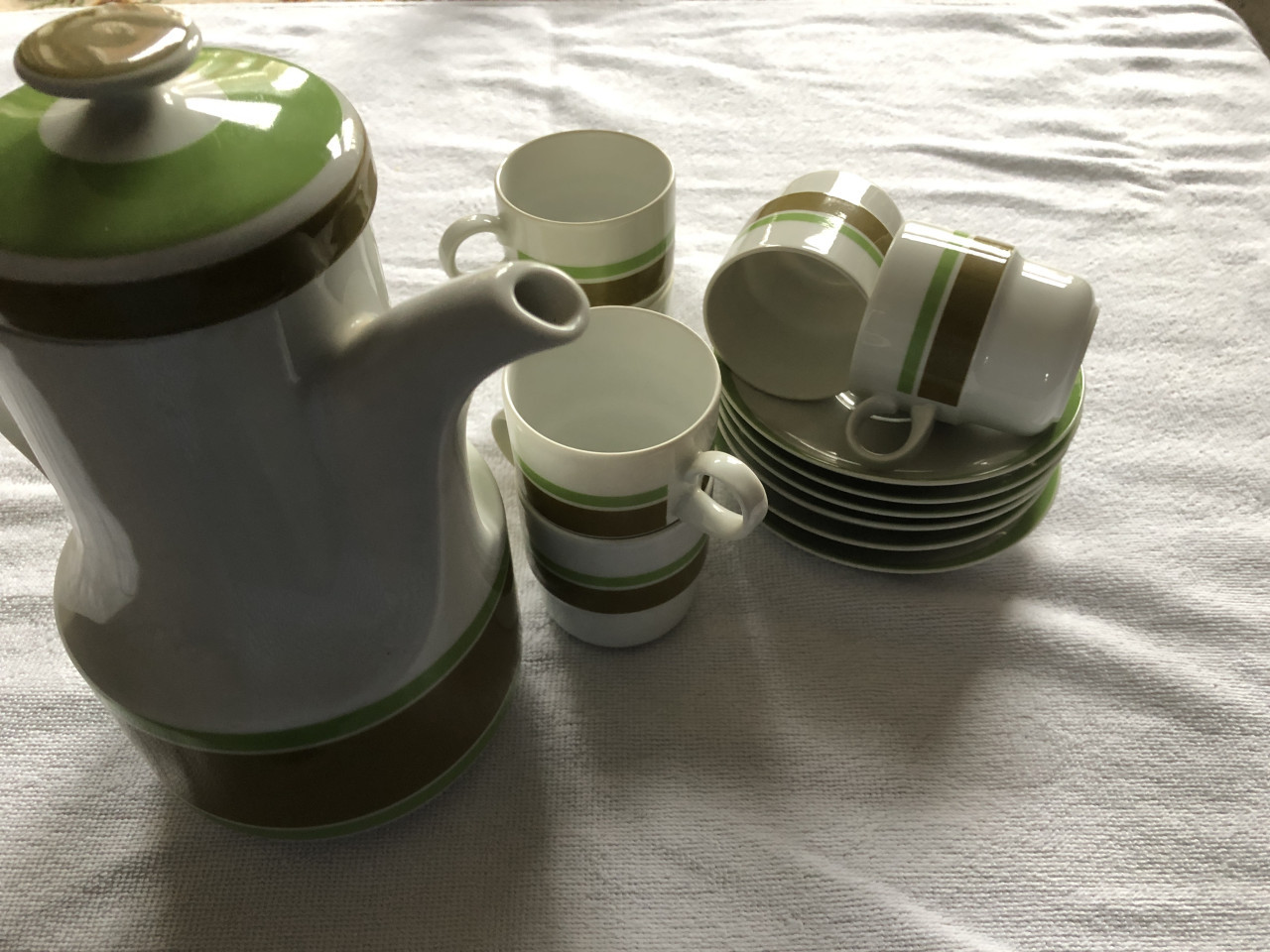 Arzberg/Schonwald koffie en theeservies ( porcelein ) Retrodekor 80016
