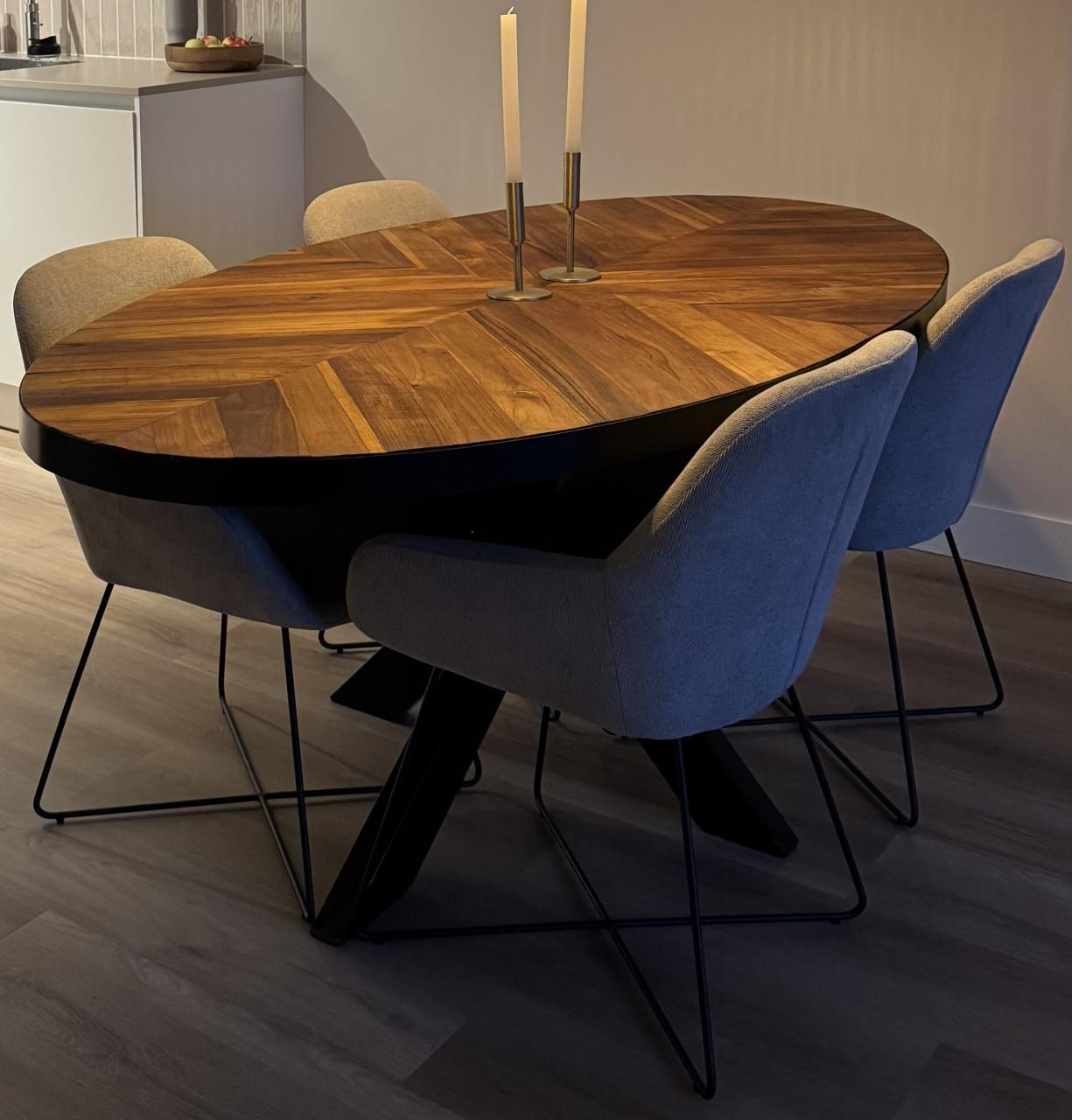 Eettafel ovaal 200x100 cm