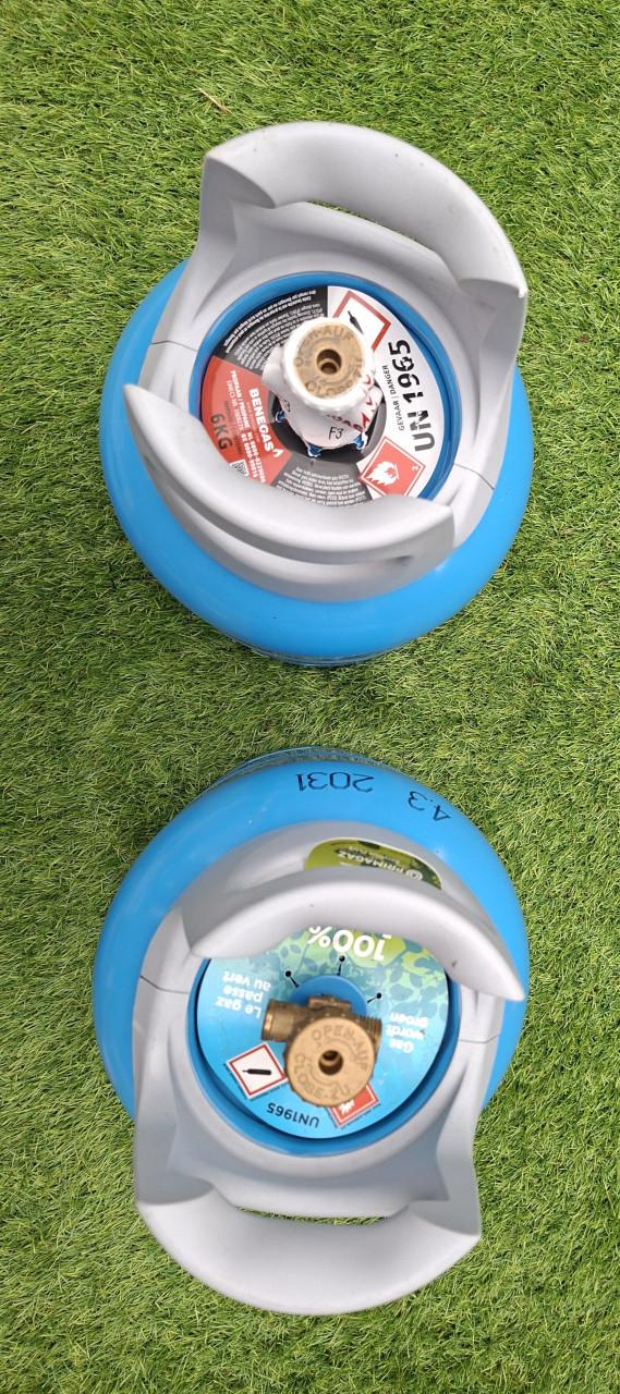 2 Nieuwe gasflessen lichtgewicht en 2x 704 camping gasflessen