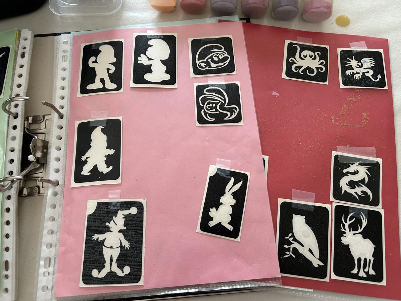 Glitter tattoo set