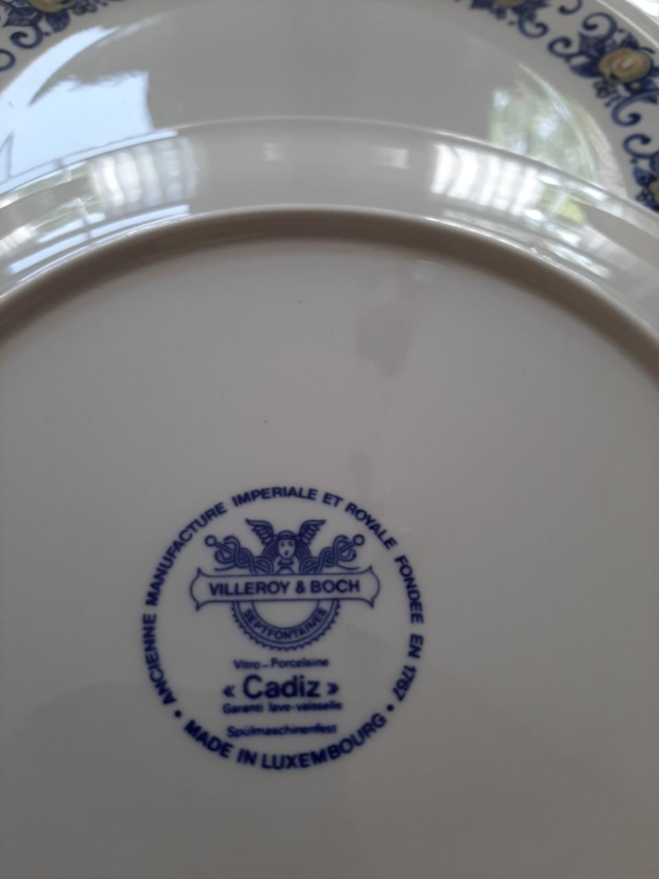 VILLEROY & BOCH , CADIC - 6 ONTBIJTBORDJES - DIA 20,2 CM