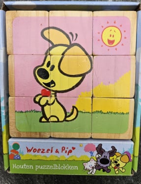Woezel en Pip houten blokpuzzel