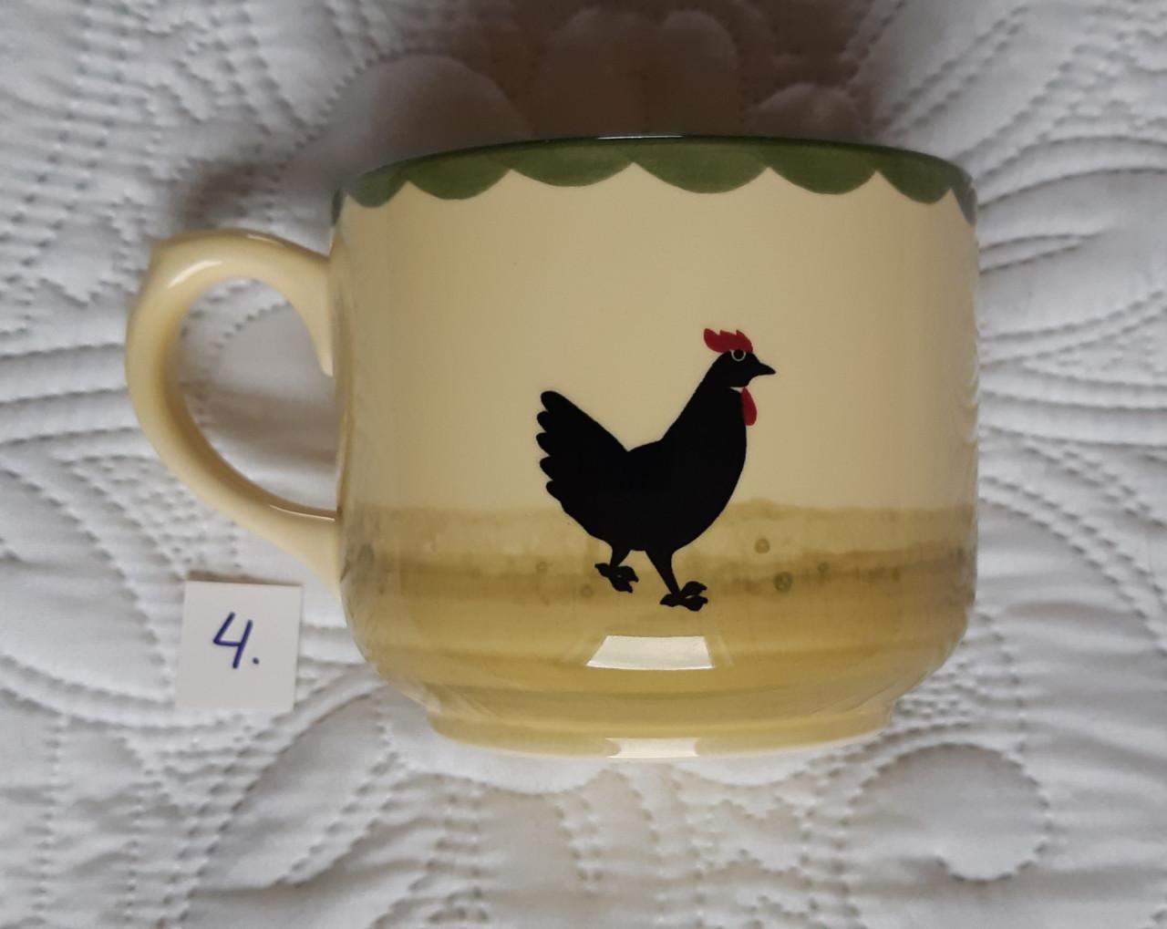 Kip en haan servies: 1 soepkop + 1 schotel