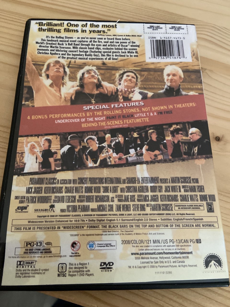 Rolling Stones shine a light DVD