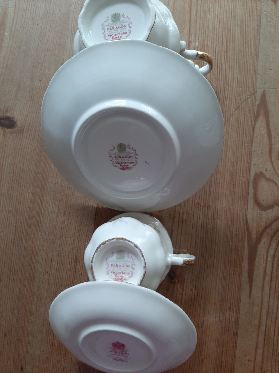 PARAGON , VICTORIANA  ROSE - HEREN & DAMES  KOP EN SCHOTEL - PORSELEIN