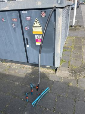 Gardena bodemset met steel en hark