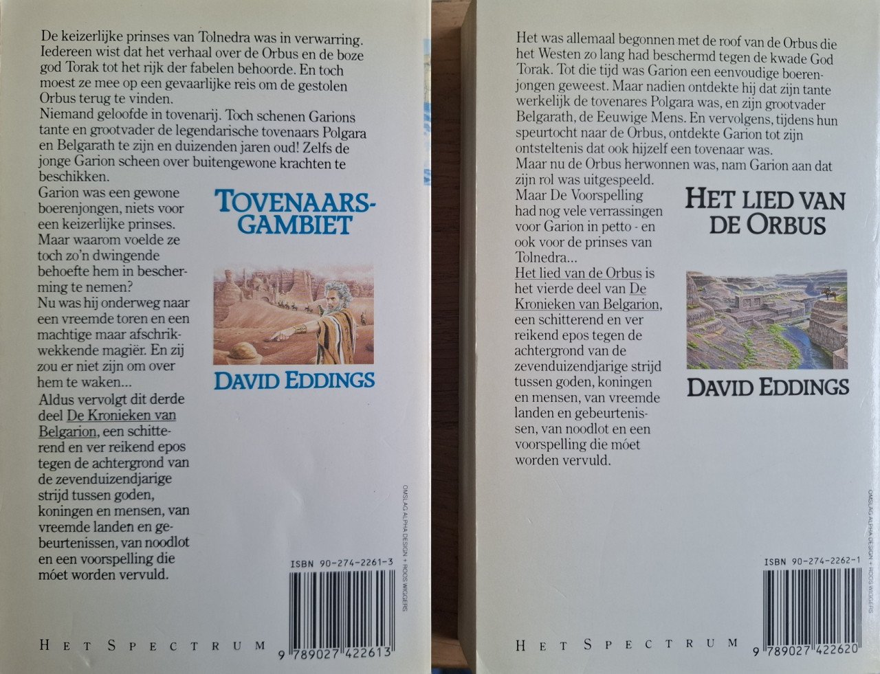 De Kronieken van Belgarion, complete serie 1 t/m 5. Door David Eddings
