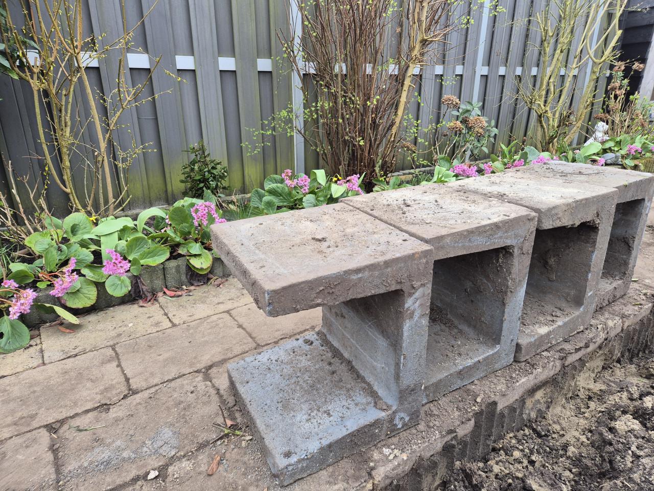 Betonnen u-elementen