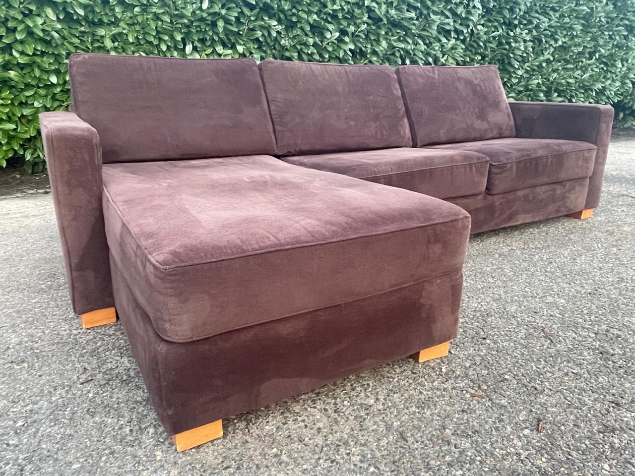 GRATIS LEVERING HEEL NL Bruin Montel Stoffen Hoekbank