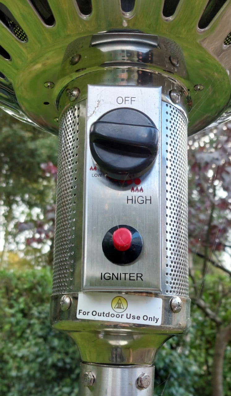 Terrasverwarming zgan, één keer gebruikt.