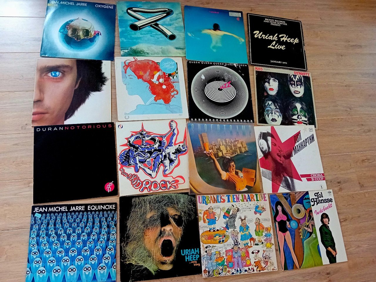 LP's 16 stuks. Uriah heep,vangelis,oxygene queen enz