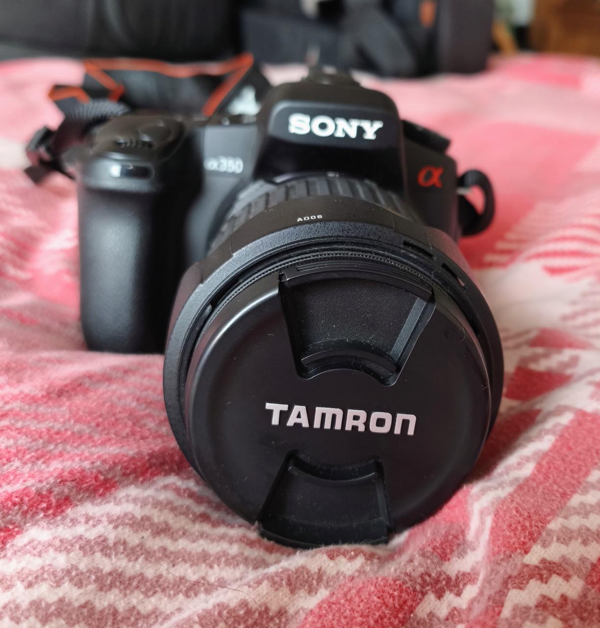 Te koop aangeboden Sony A350 Spiegelreflex Camera.