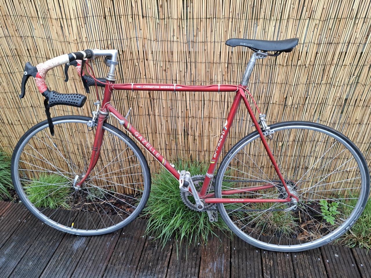 2 retro koersfietsen