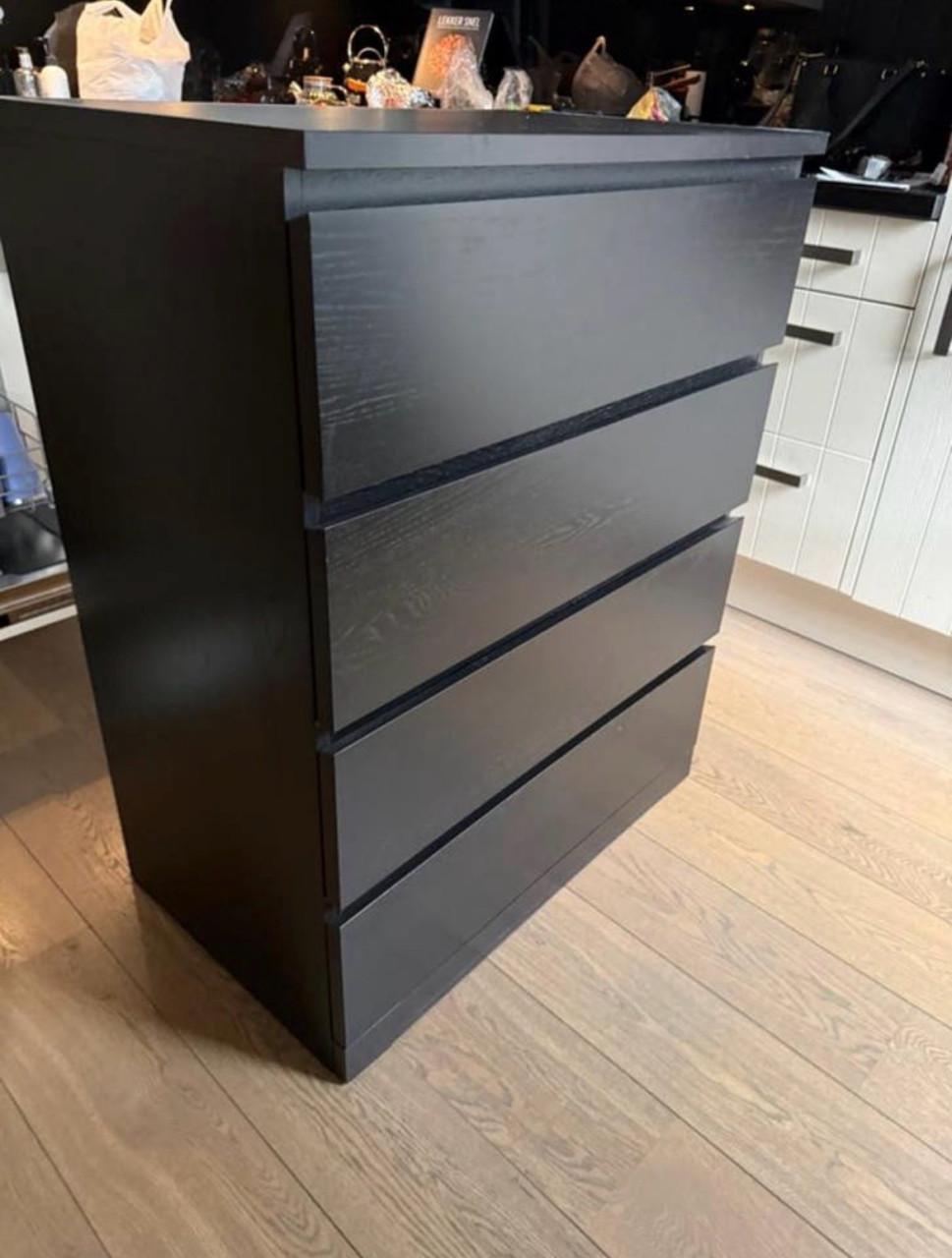 Malm ikea ladekast zwart