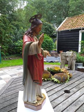 """"Antiek Heilig hart Christus beeld nog in prima staat.""""