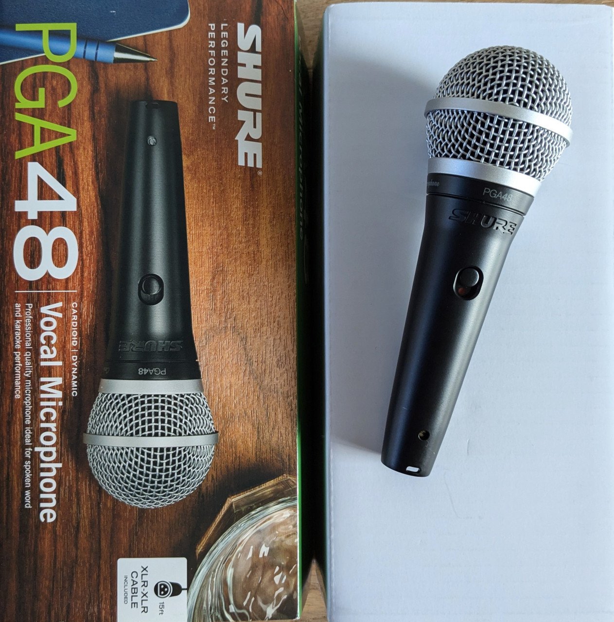 Vier dynamische microfoons (AKG, 2x Shure en DAP)