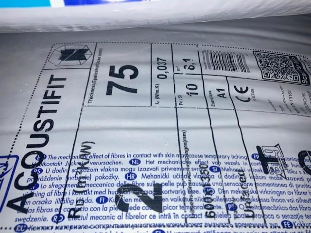 Knauf Acoustifit 75mm isolatie 56m2