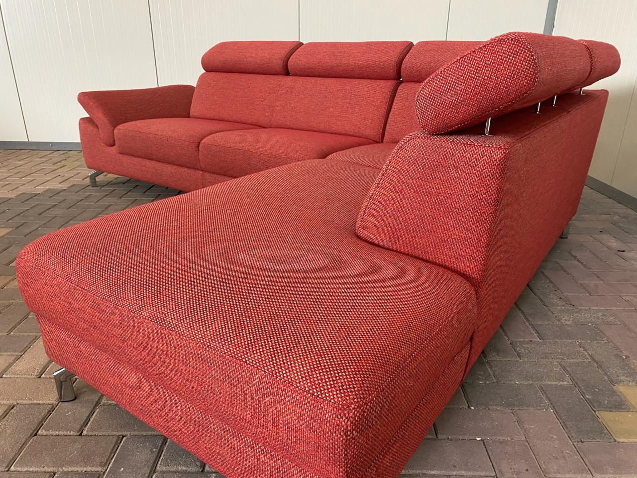 GRATIS LEVERING HEEL NL Mooi Rode Stoffen Hoekbank