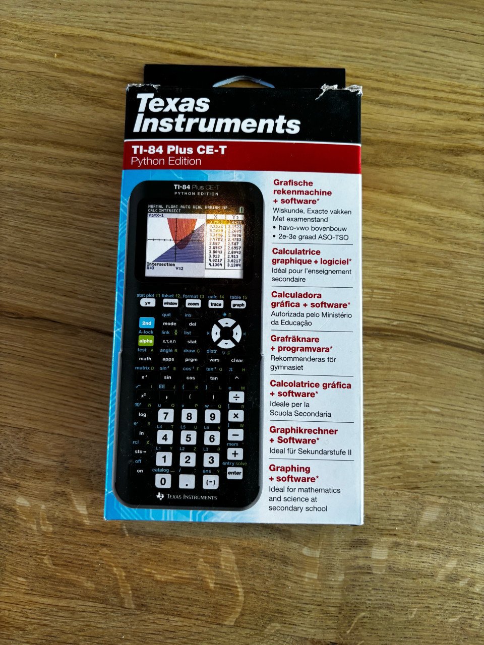 Texas instruments ti-84 plus ce-t python grafische rekenmachine
