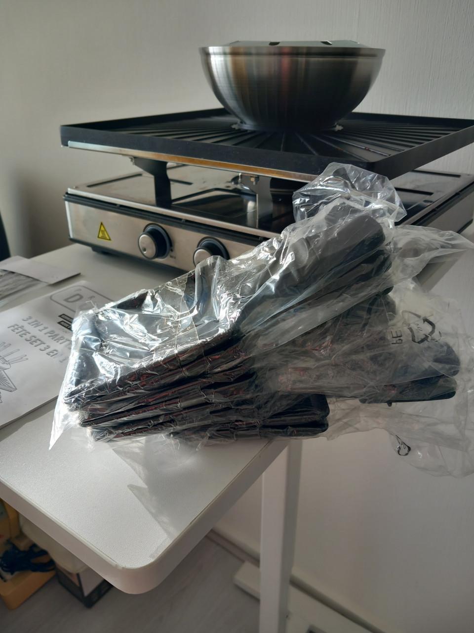 Drie in een party gourmetset. 100% NIEUW