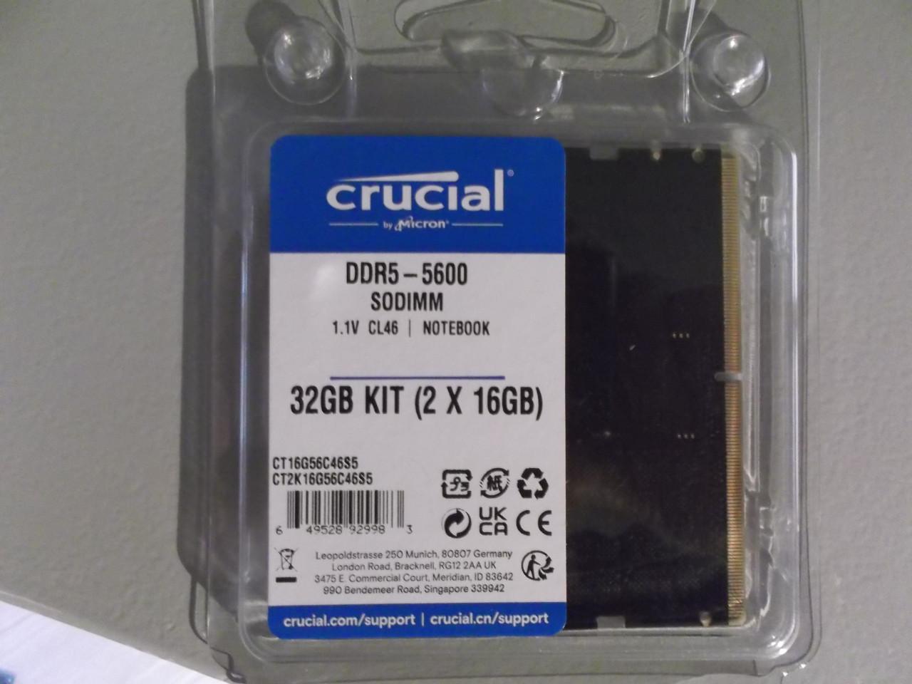 Te koop laptop geheugen DDR5