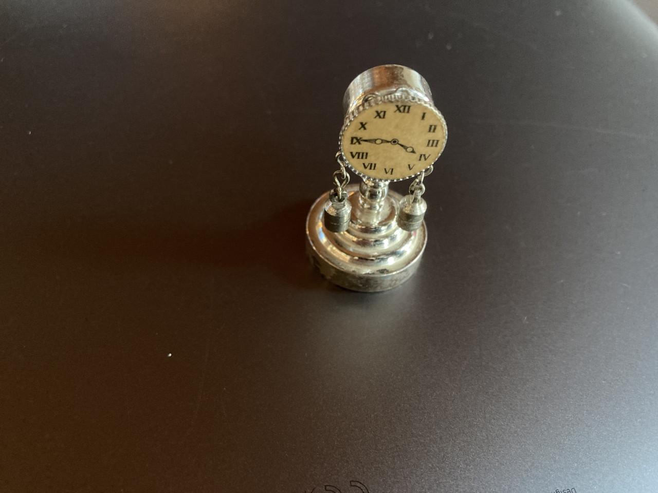 Vintage Miniatuur staande klok poppenhuis