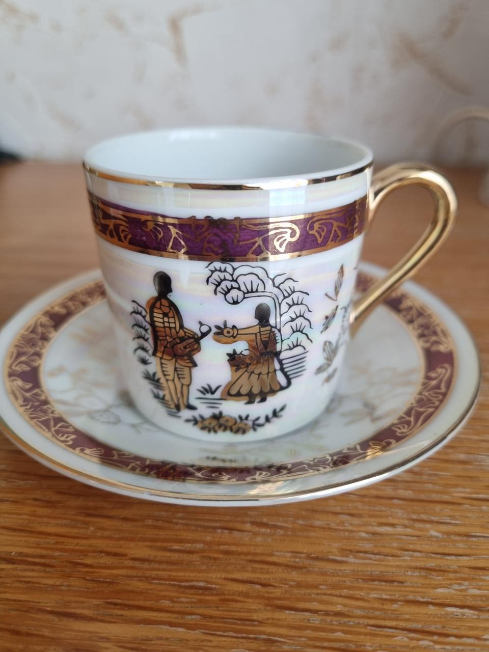 Vintage porseleinen koffie/theeservies