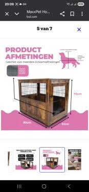 Nieuw in doos honden houten bench