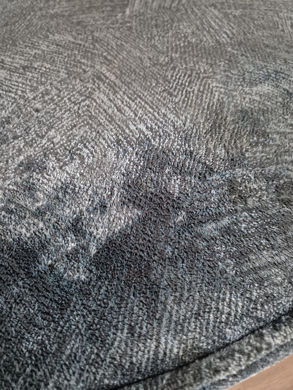 2 fauteuils, velours blauw
