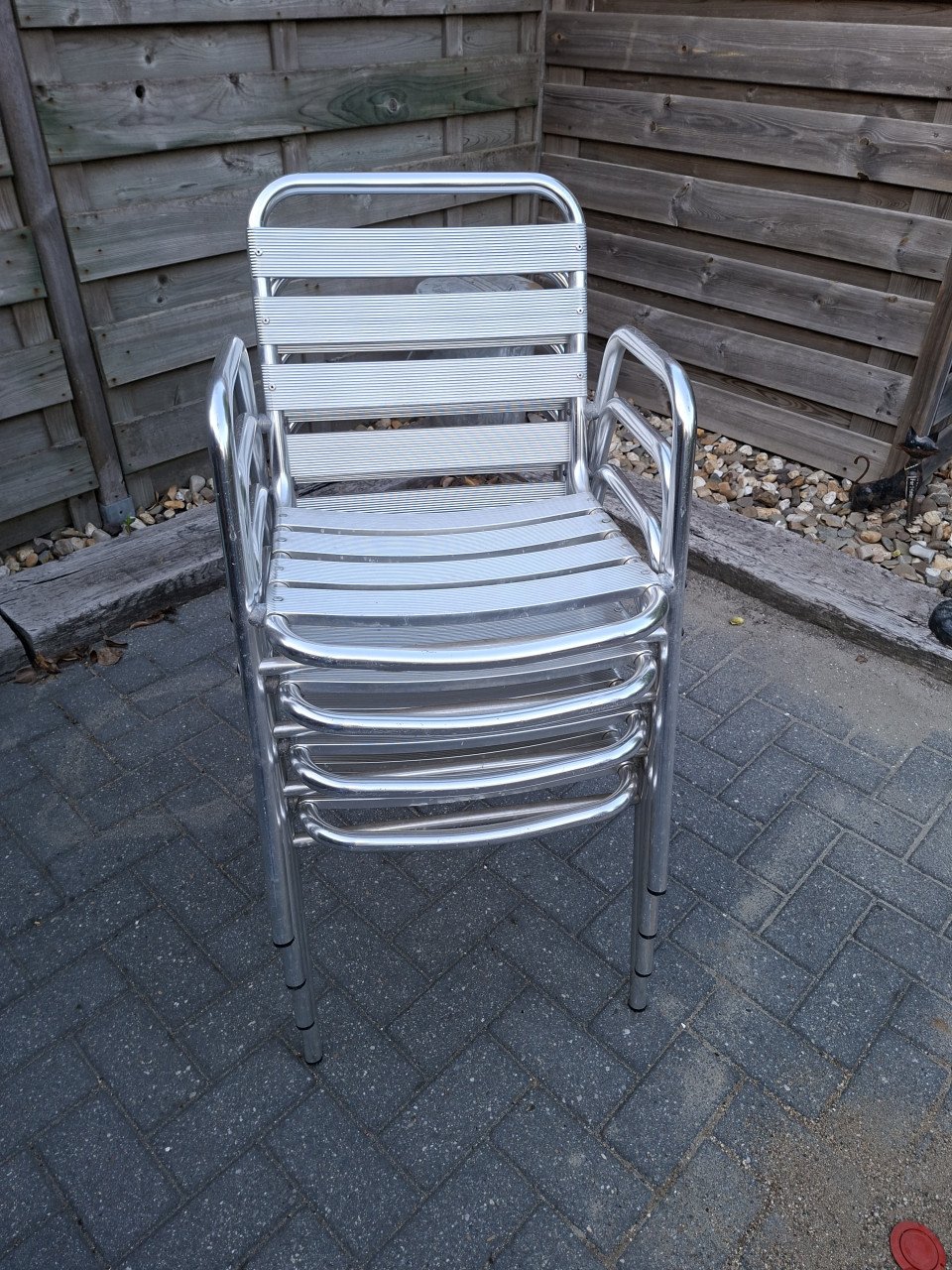 Aluminium tuinstoeltjes stapelbaar