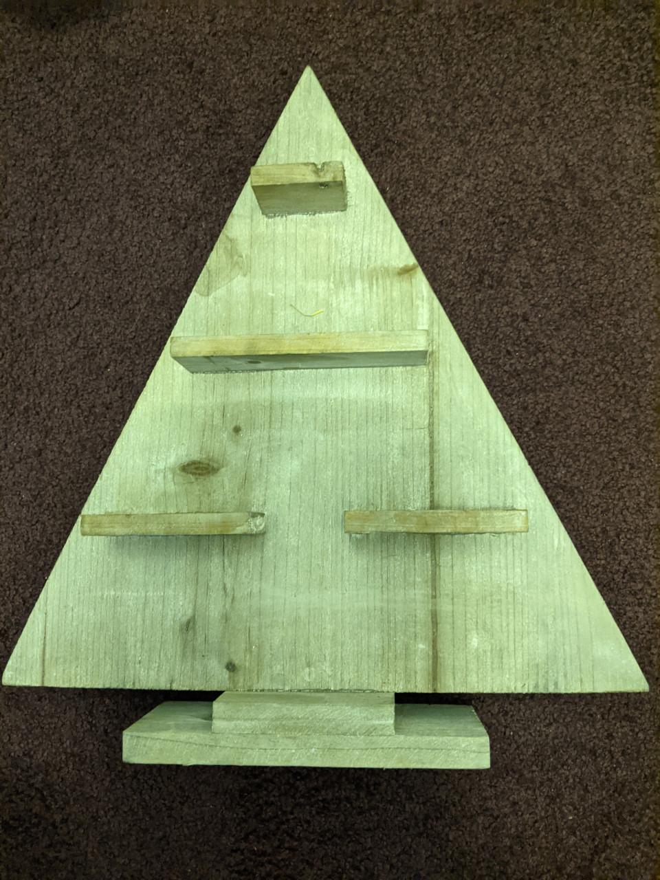 Houten kerstboompjes