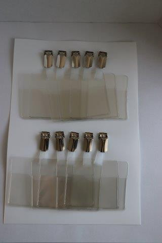 Congresspeldenset met clip €.12,50 Merk: Durable 20 stuks 60x90 mm 3 vel A4