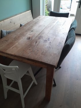 Teakhouten eettafel